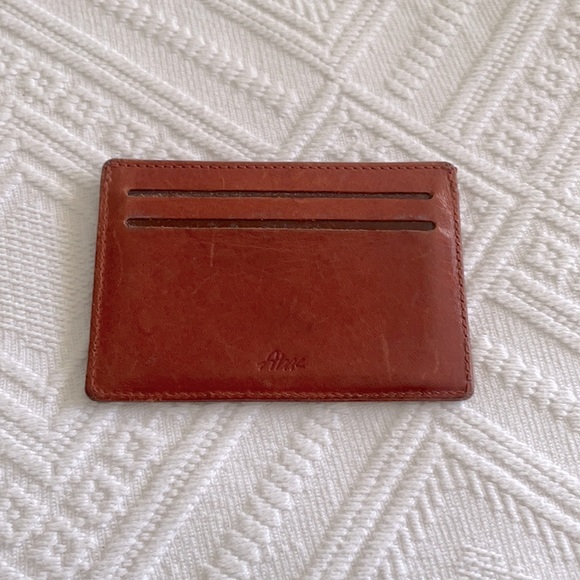 Abas Dark Orange Leather Card Holder ♥️ - Picture 1 of 3